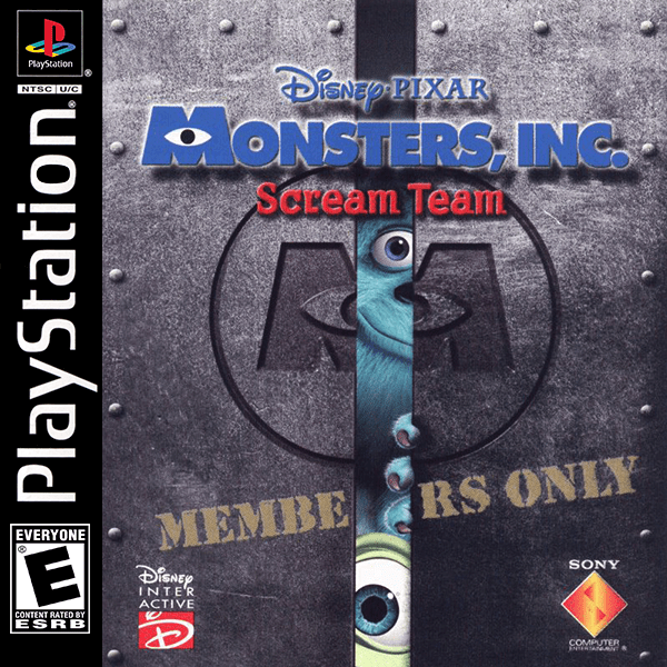 Monsters Inc box art for Playstation
